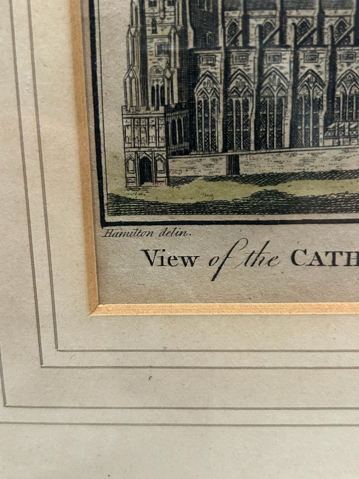 Archbishop Michael Ramsey Signed Canterbury Cathedral Engraving Hogg c.17846