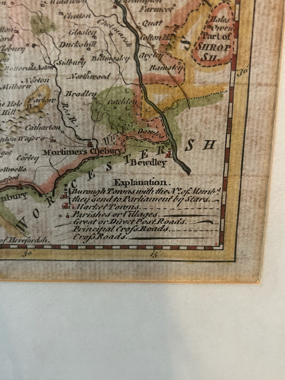 Thomas Kitchin Shropshire Antique County Map c1786 Hand Coloured Framed3