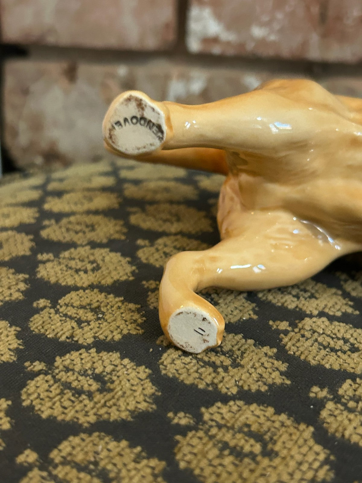 Beswick Yellow Labrador Dog Figure Gloss Ceramic Standing Marked Beswick3