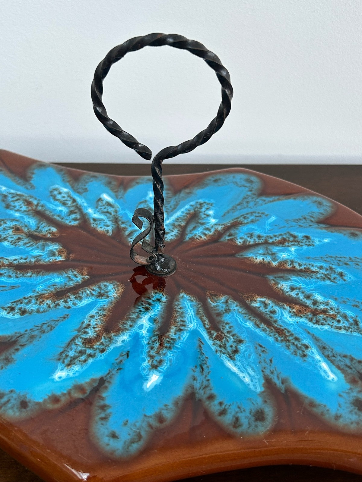 Mid Century Vallauris Enamel on Copper Dishes French Art Pottery2