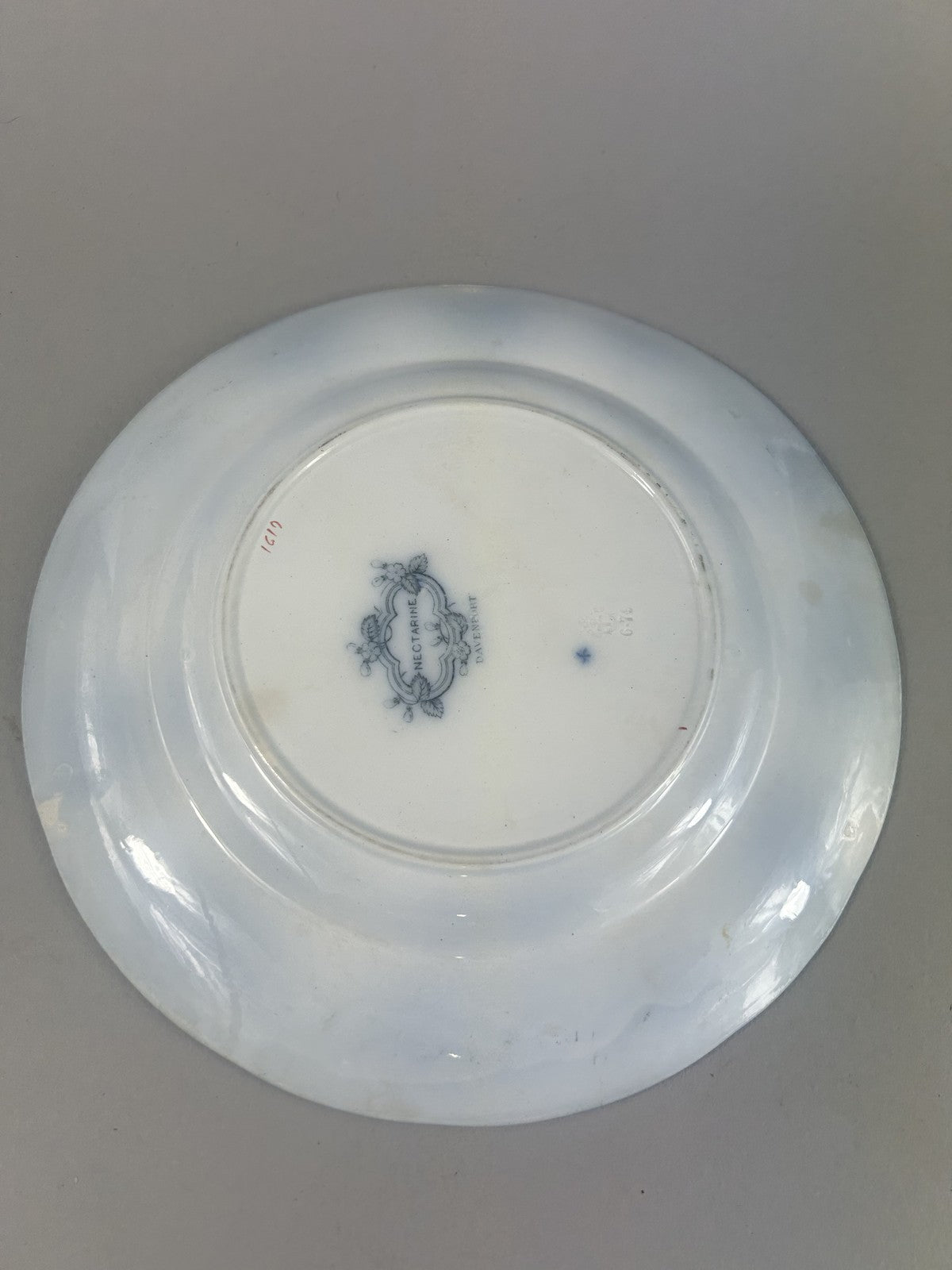 Antique Davenport “Nectarine” cobalt blue dessert plate c.1870