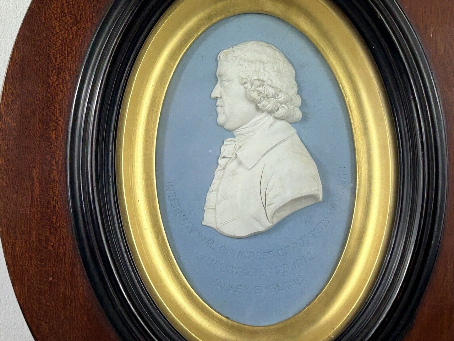 Josiah Wedgwood plaque framed - Antiques Roadshow Provenance - Jasperware Plaque