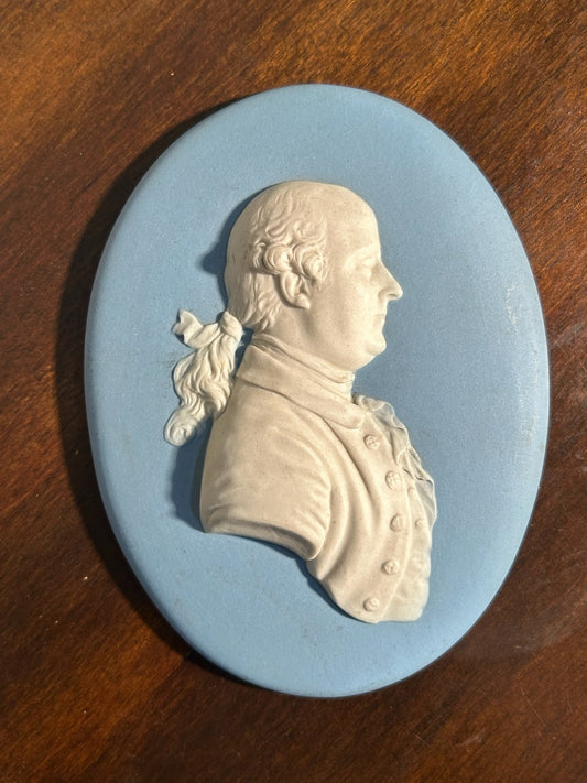 Antique 18thC Wedgwood Blue Jasper Portrait Medallion Thomas Bentley Partner0