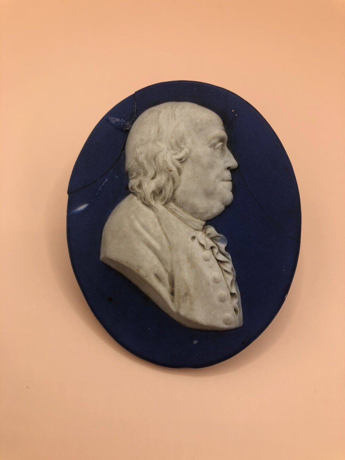 Wedgwood benjamin Franklin Early 18th century medallion/plaque - repaired