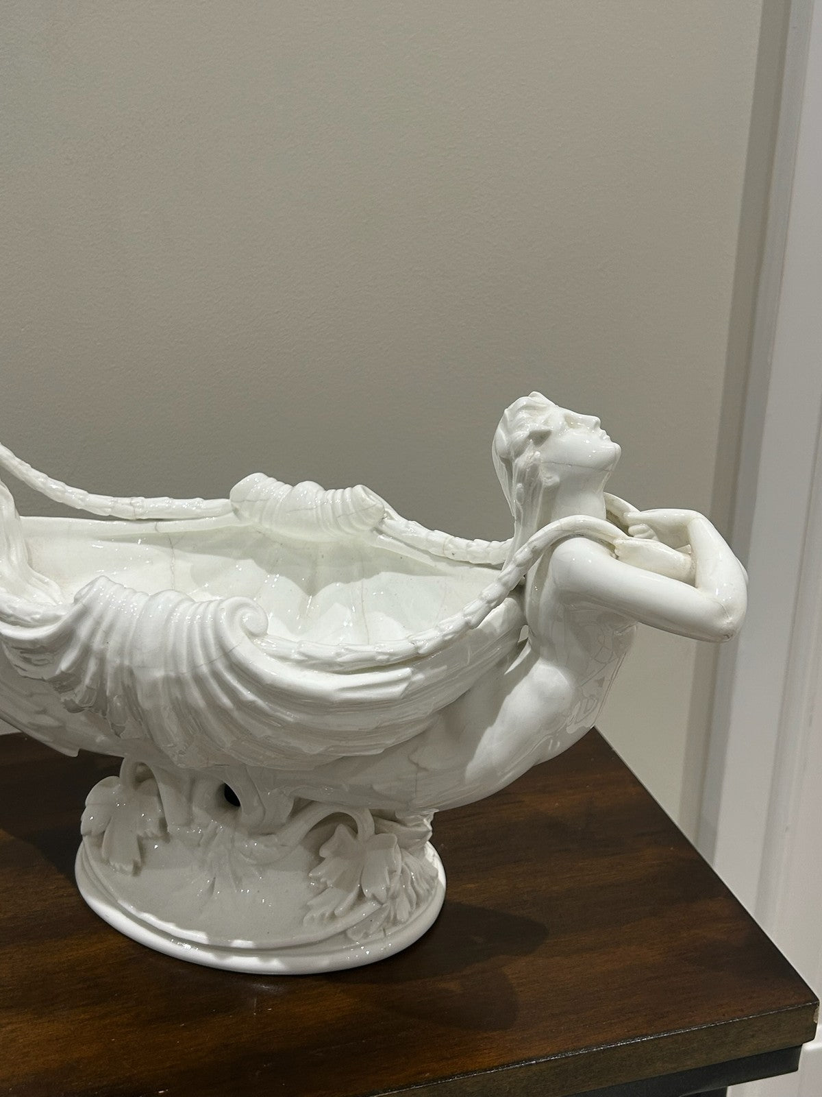 Minton White Porcelain Mermaid Shell Centrepiece Flower Bearers 1182 Victorian5