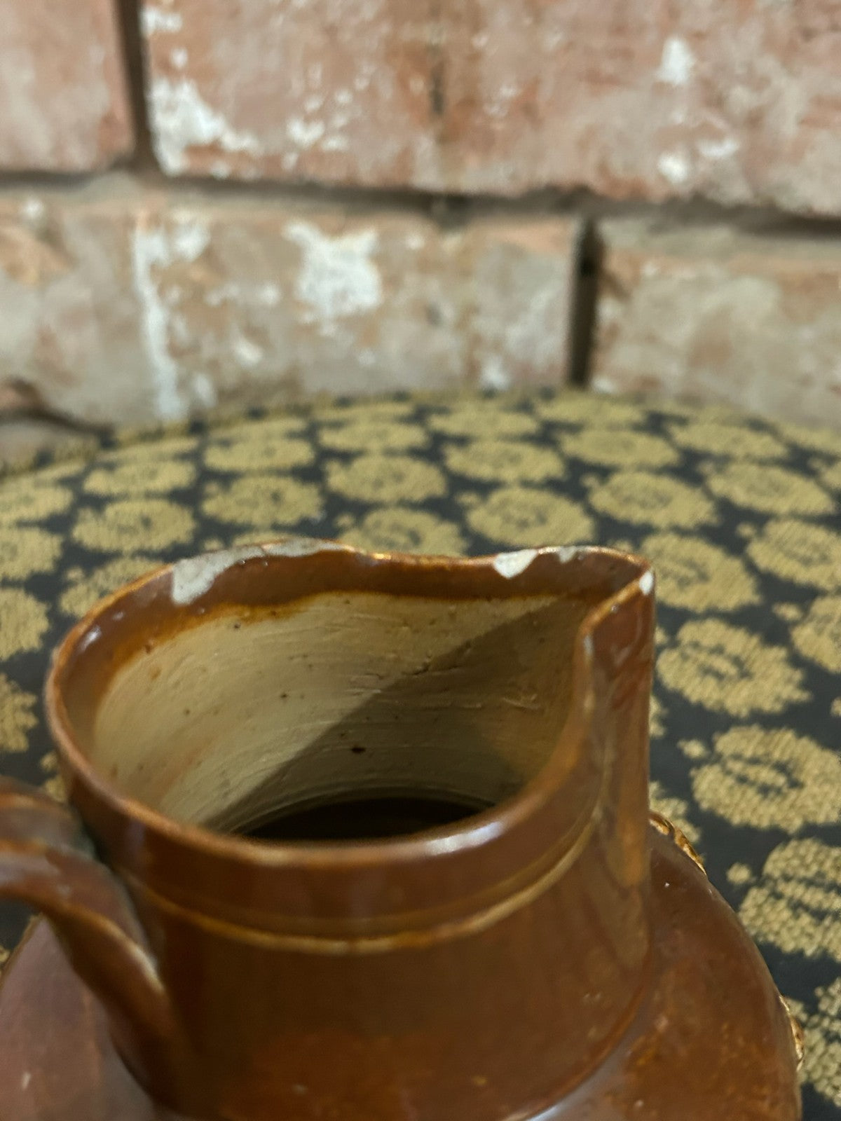 Antique Brown Salt Glaze Stoneware Jug Sprigged Hunting Relief Doulton Style5