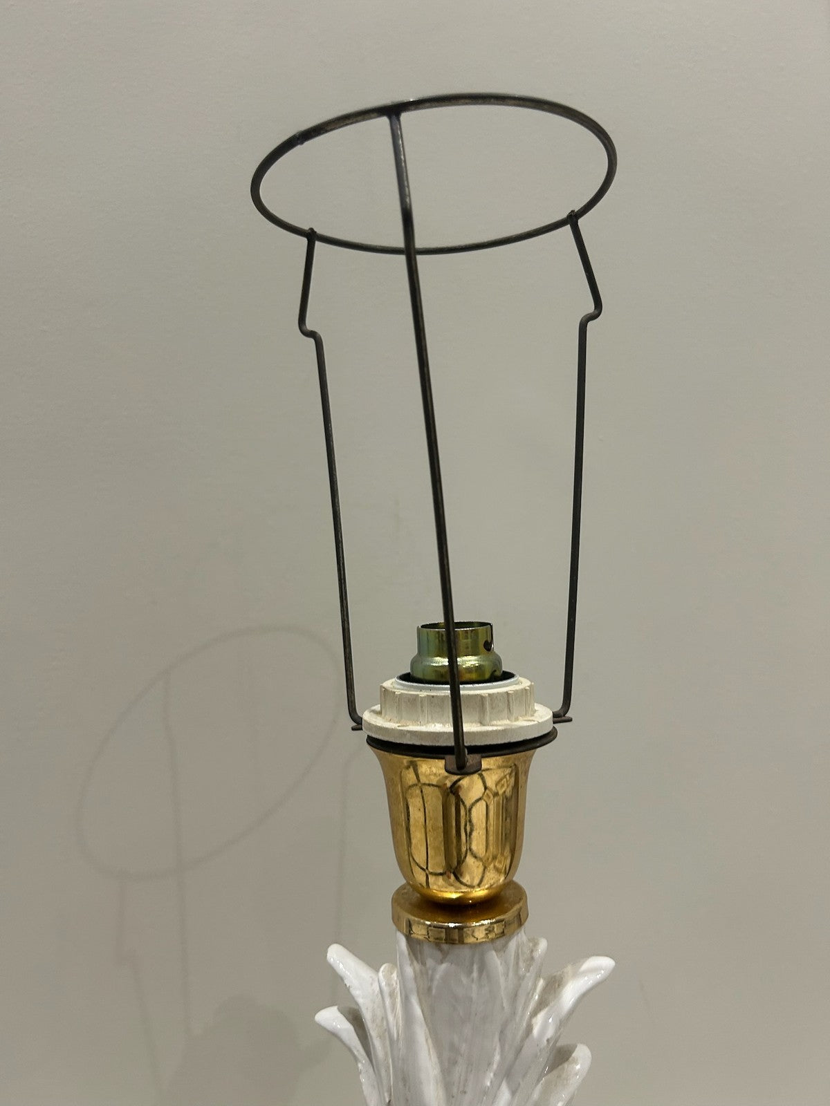 Vintage Italian Chinoiserie White Heron Bird Table Lamp Hollywood Regency 81cm2