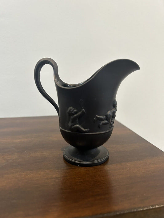 Wedgwood Bentley Black Basalt Jasperware Milk Jug Pitcher 18th Century