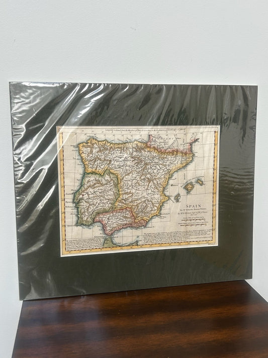 Spain Antique Map R.W. Seale for Rollin's Roman History after D'Anville 17410