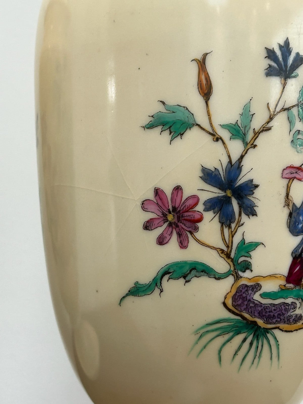Pair Antique Victorian French Opaline Glass Chinoiserie Vases Hand Enamelled9