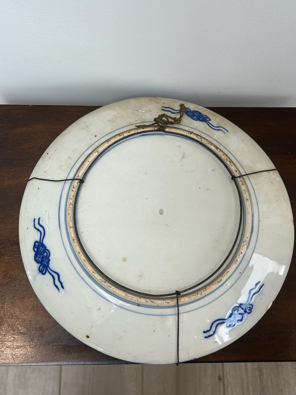 Japanese Blue & White Mount Fuji Landscape Plates A/F Rim Chip9