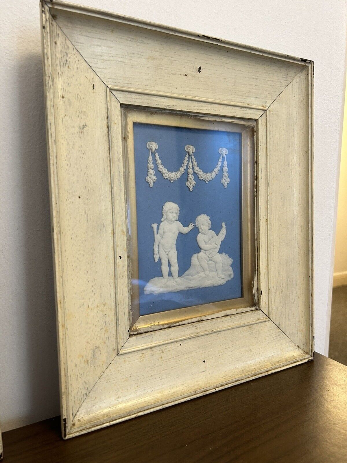 Wedgwood Pair Framed Jasperware Plaques 19th Century - RARE