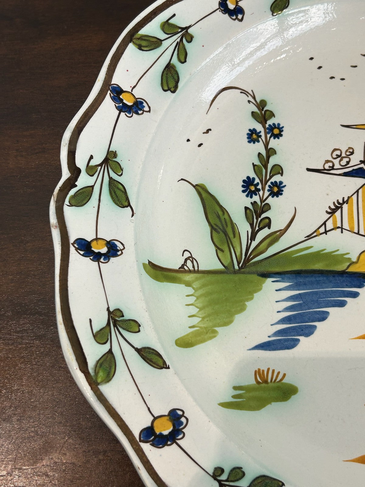 Antique Cambrian Pottery Swansea Coles Haynes Chinoiserie Dish c.1790 Welsh1