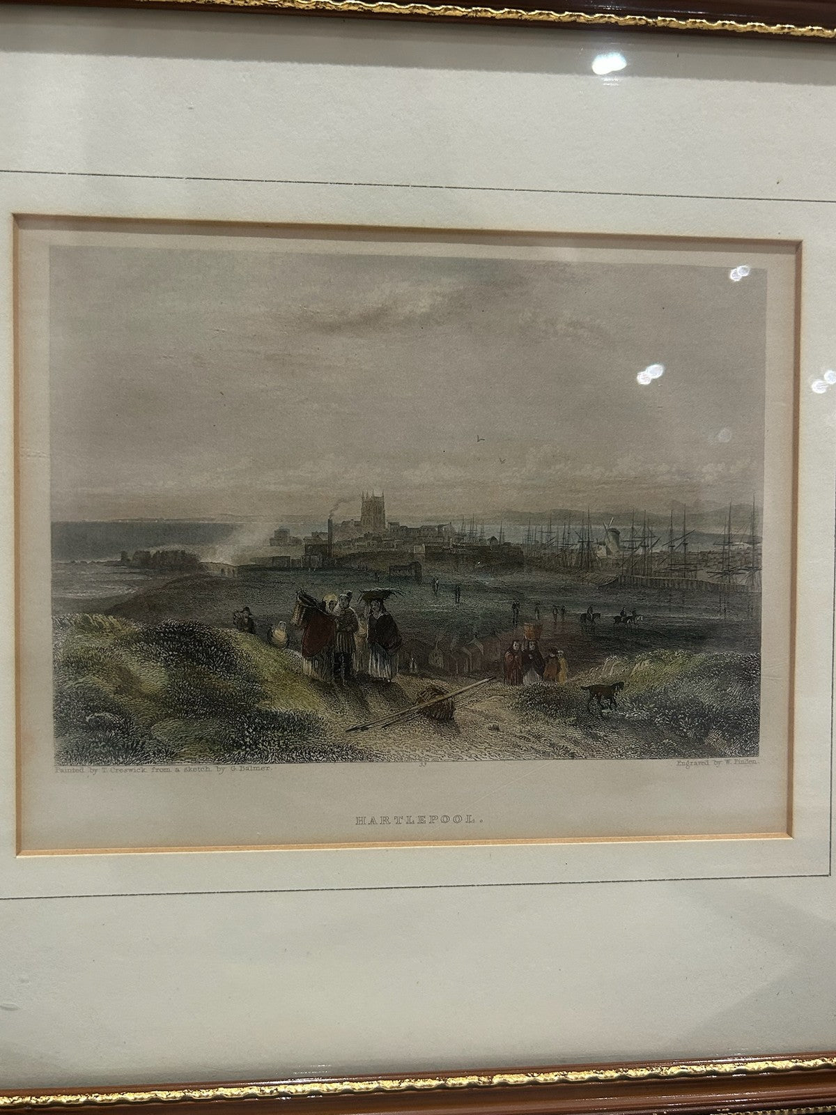 Set of 4 Antique Victorian Engravings Royal Subjects Hartlepool Buckingham Pal1