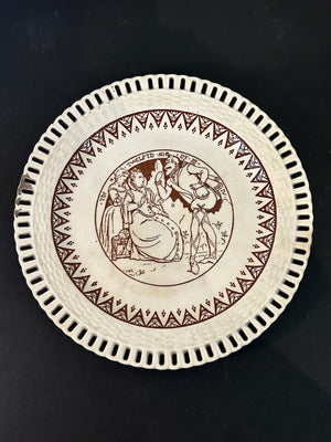 Mintons John Moyr Smith Shakespeare Plate Twelfth Night Pierced Rim c1875