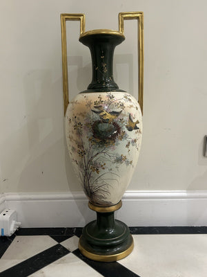 Monumental 75cm Porcelain Vase Royal Worcester Style Grand Hall Statement