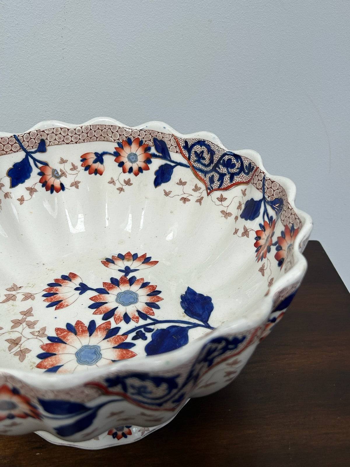 Ridgway Ironstone Imari Pattern Footed Bowl Comport Antique 24cm2
