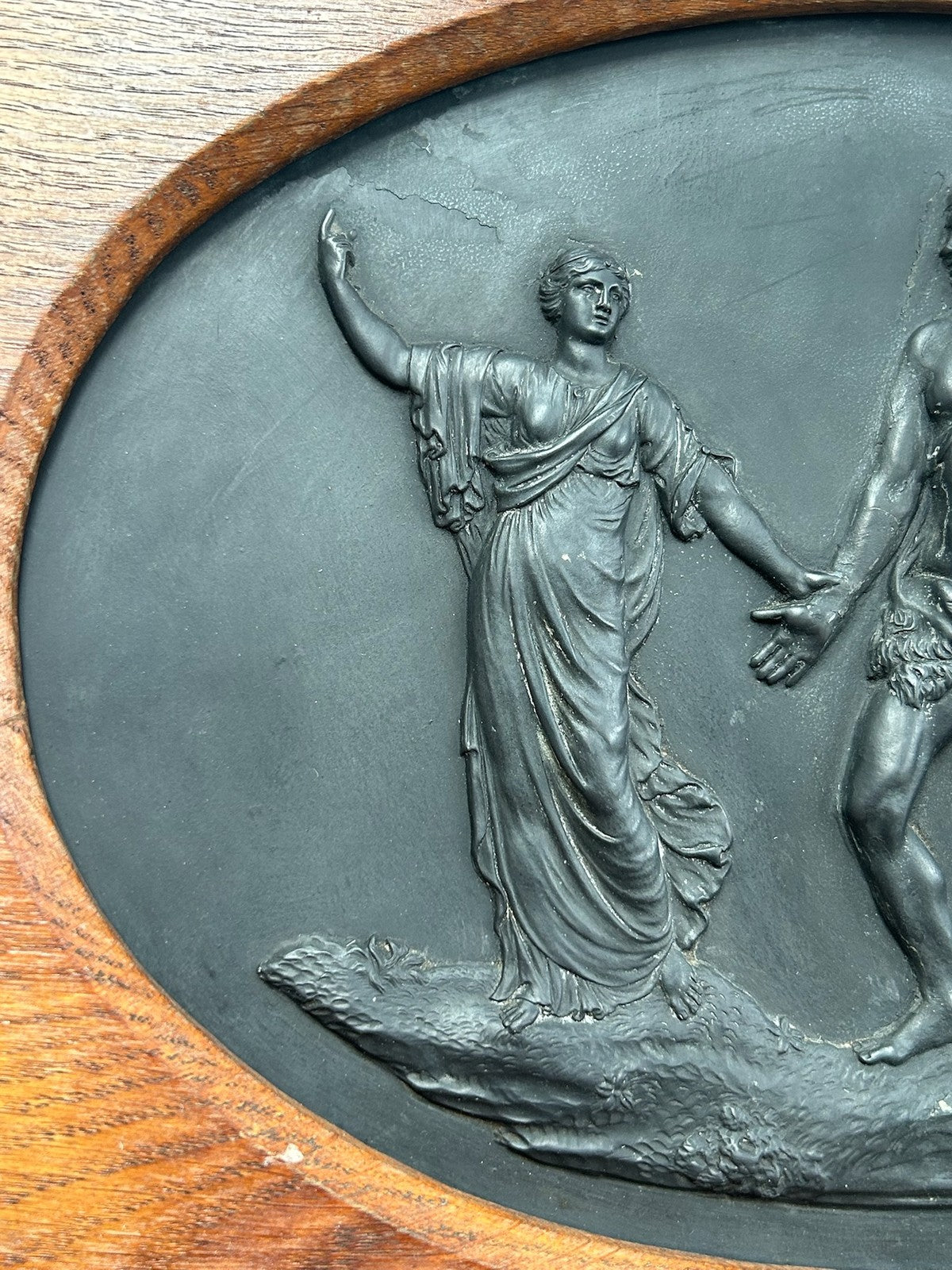 Wedgwood Black Basalt Plaque 'The Judgment of Hercules' Framed2