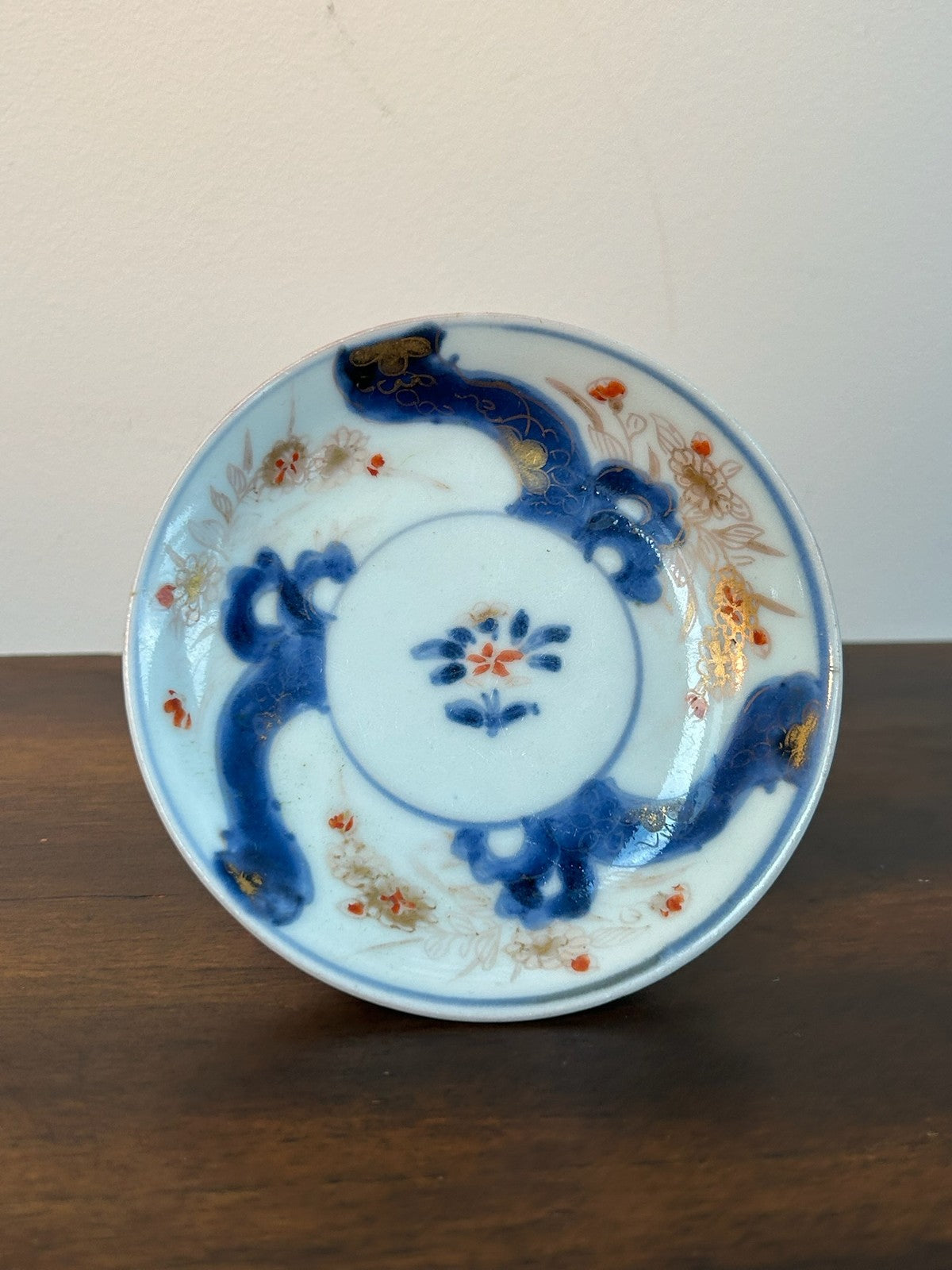 Antique Japanese Imari Porcelain Small Dish Dragon Early 18th Century Arita 10cm1