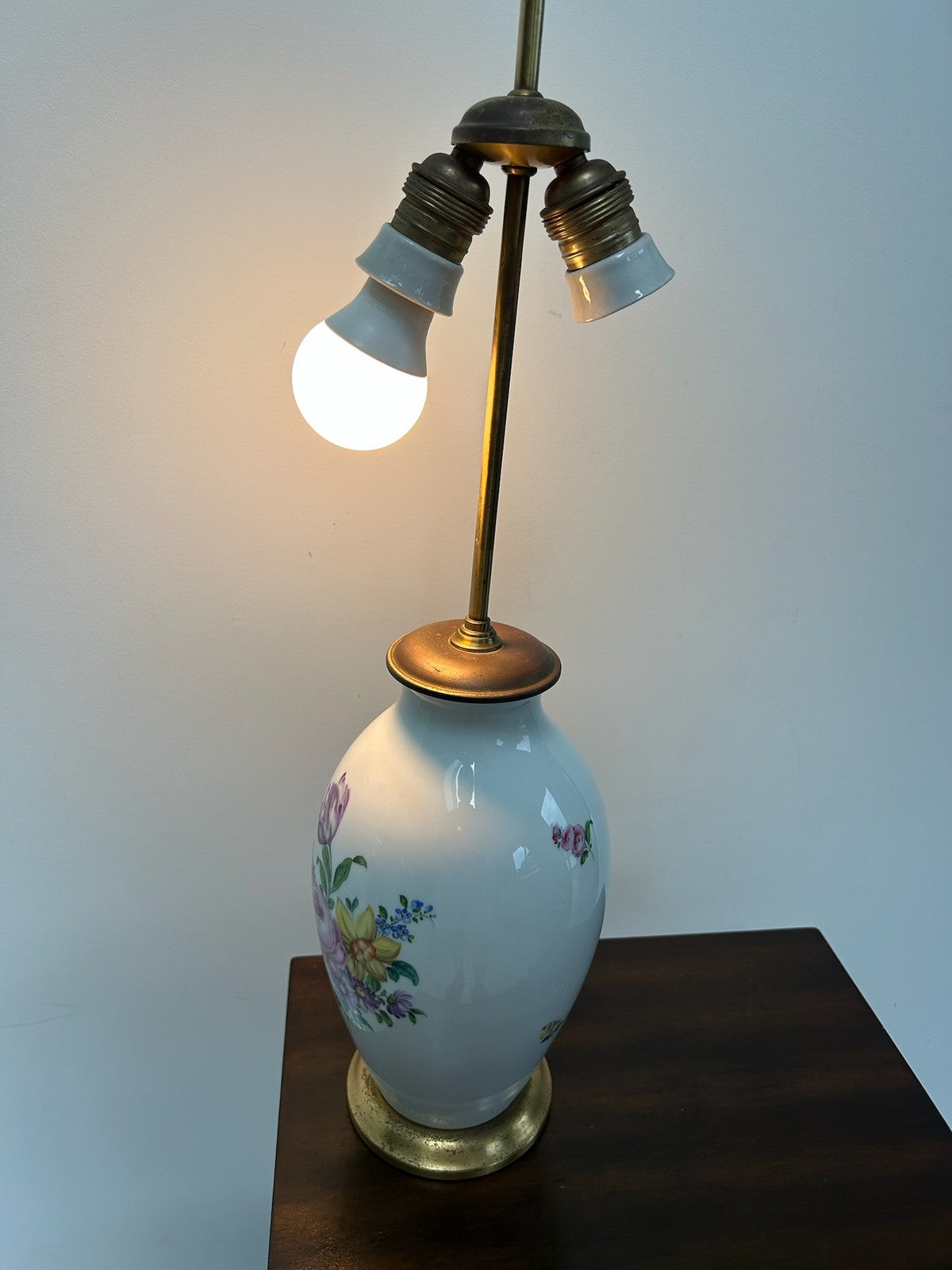 Augarten Wien Vienna Porcelain Vase Table Lamp Decor 5034 Flower Bouquet 65cm6