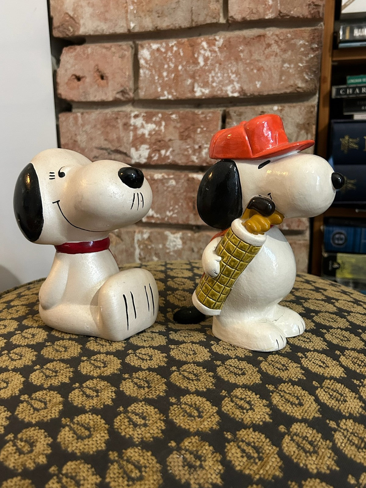 Two Vintage Snoopy Ceramic Money Boxes Peanuts United Feature Syndicate 19660