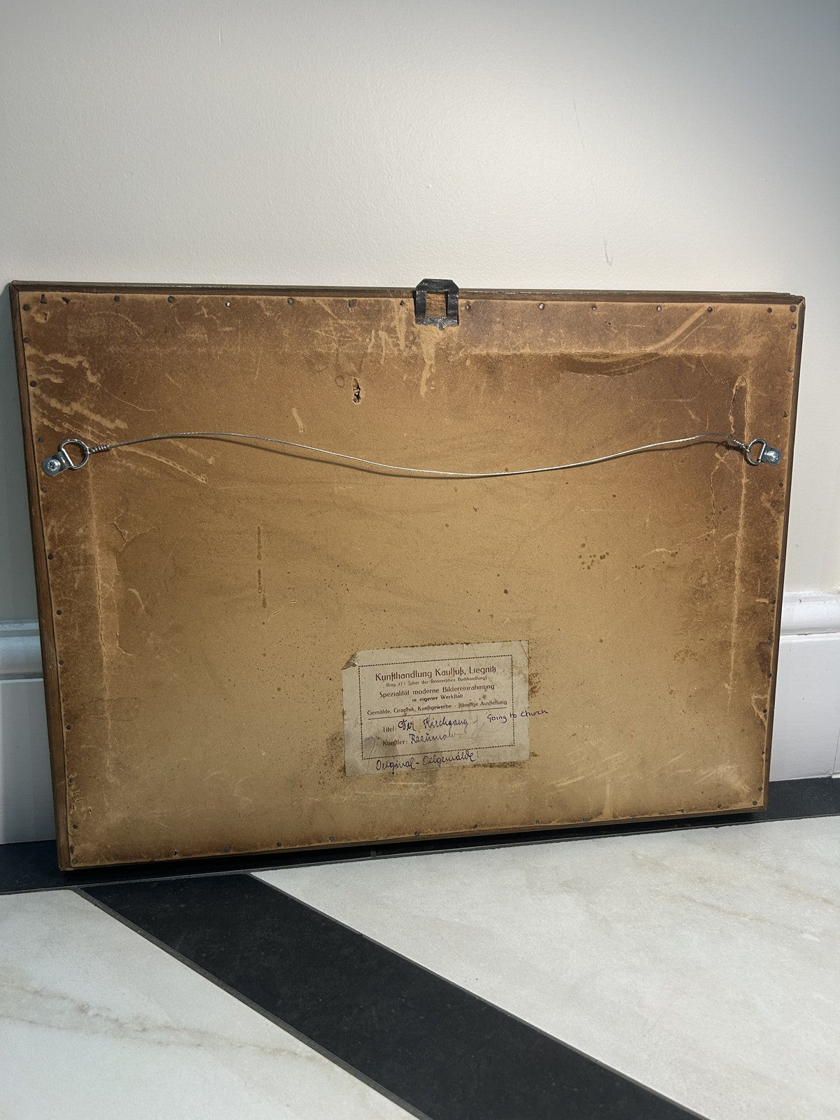 Antique Oil Painting "Going to Church" Russian Scene — Rasumov9