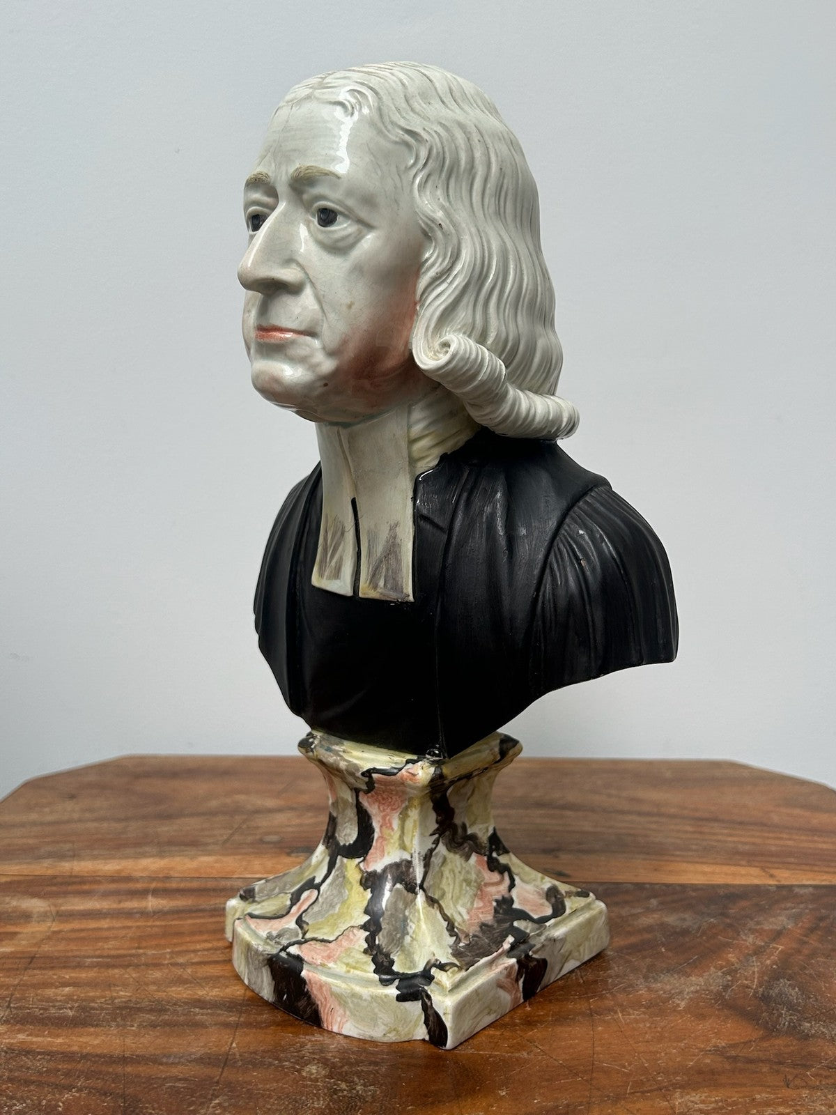 Rare First Model Enoch Wood John Wesley Bust Aged 81 c1784 Earliest Pearlware7
