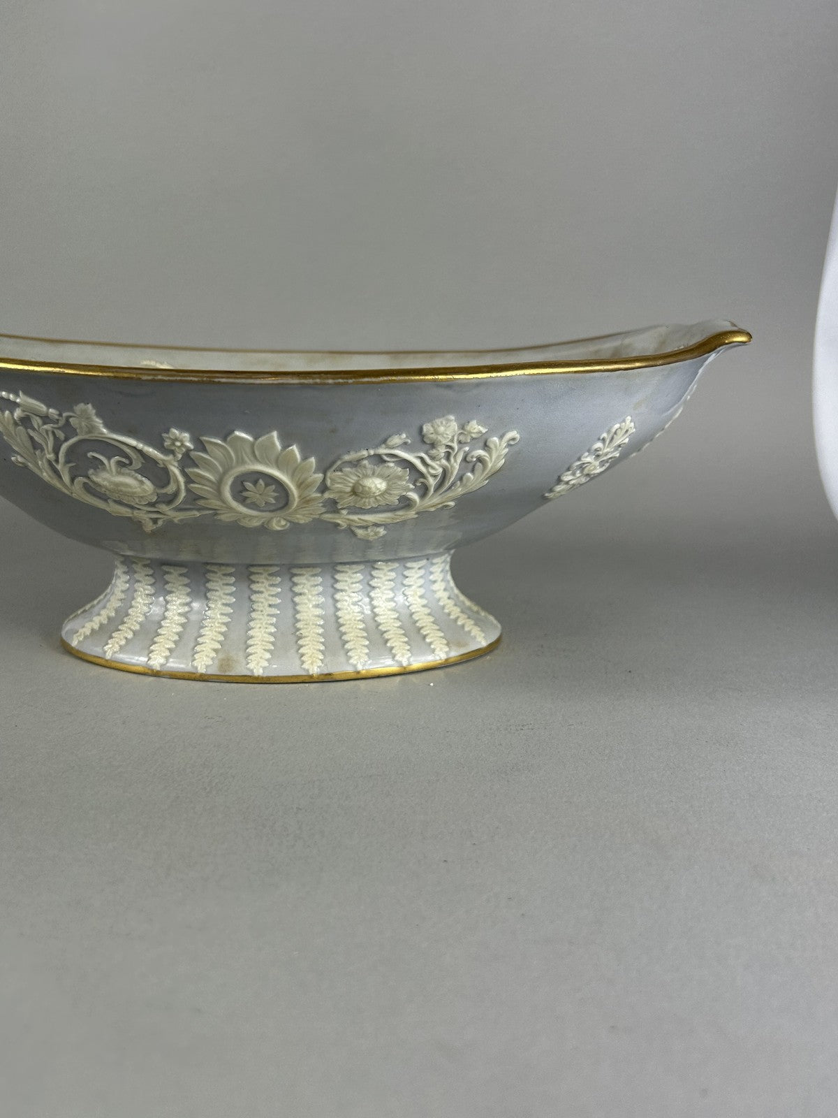Ridgway 19thC Neoclassical Sprigged Staffordshire Centerpiece Bowl