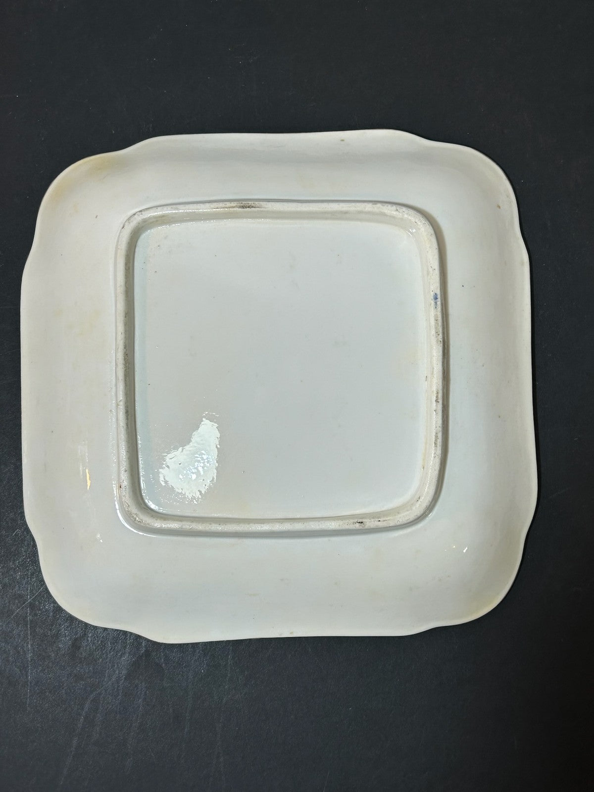 Antique Coalport Porcelain Imari Square Dessert Dish Cobalt Gilt Peony c18153