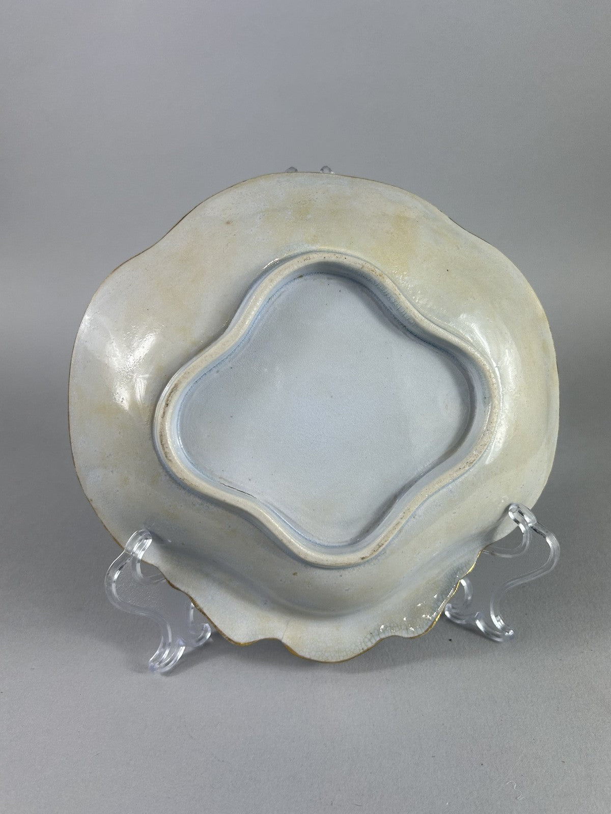 Ridgway 19thC Neoclassical Sprig Shell Plate, Staffordshire Porcelain
