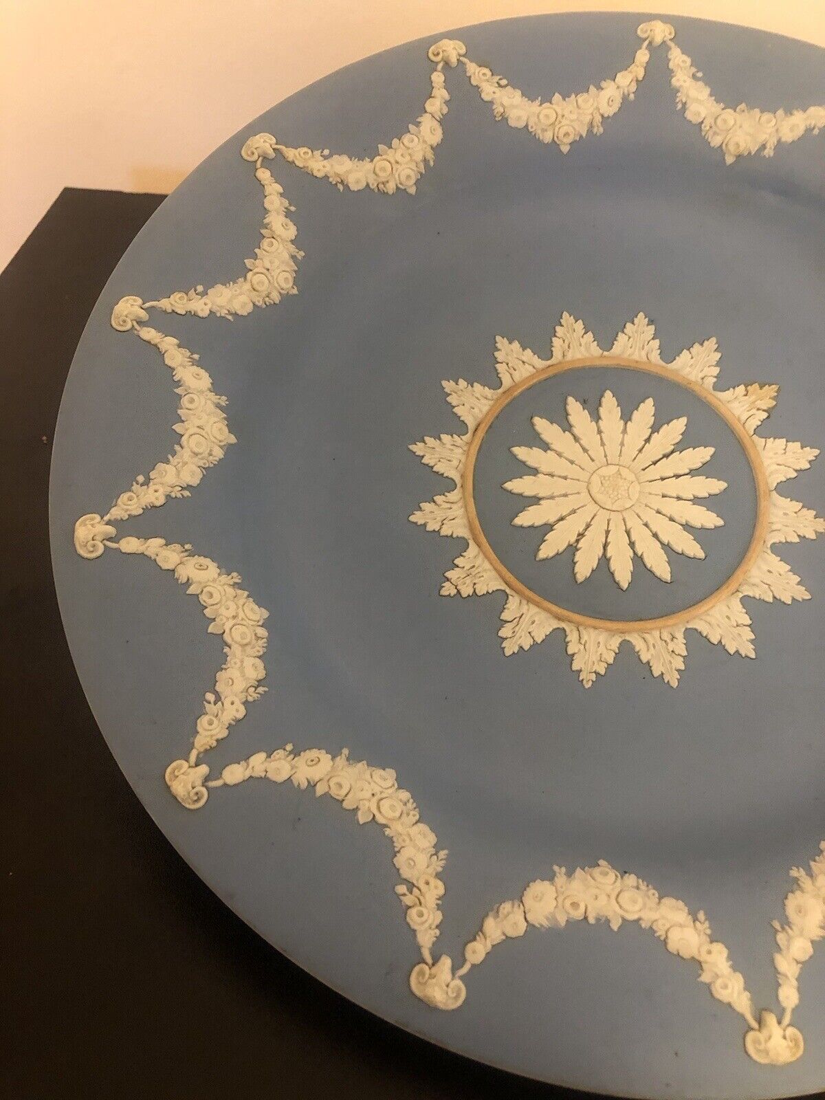 Wedgwood Large Acanthus Leaf Light Blue Early Jasperware Plate