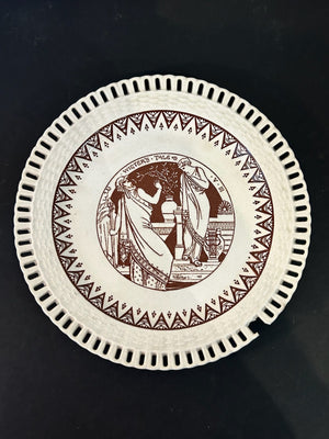 Mintons John Moyr Smith Shakespeare Plate Winter's Tale Pierced Rim c1875 A/F