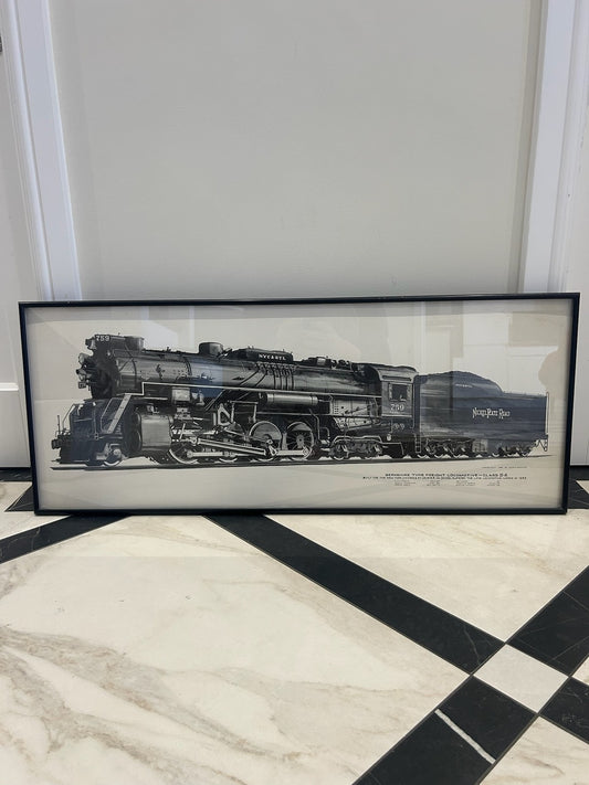 Alvin F Staufer SIGNED Print Berkshire Type Class S2 Freight Locomotive Framed0