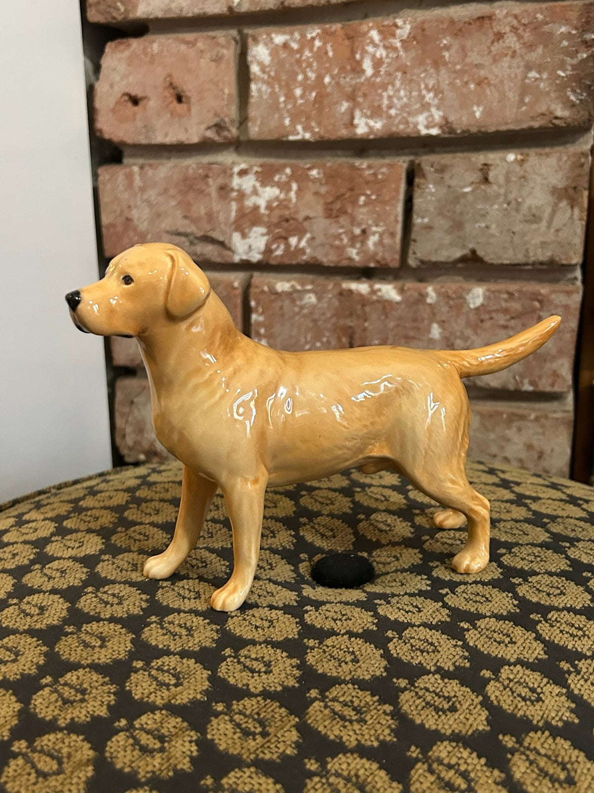 Beswick Yellow Labrador Dog Figure Gloss Ceramic Standing Marked Beswick0