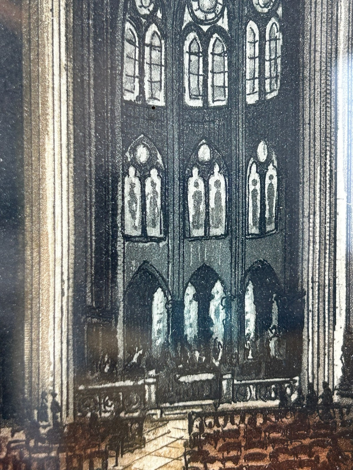 Leopold Robin & Marty Etchings x3 Notre Dame Paris Hand Coloured Signed Framed8