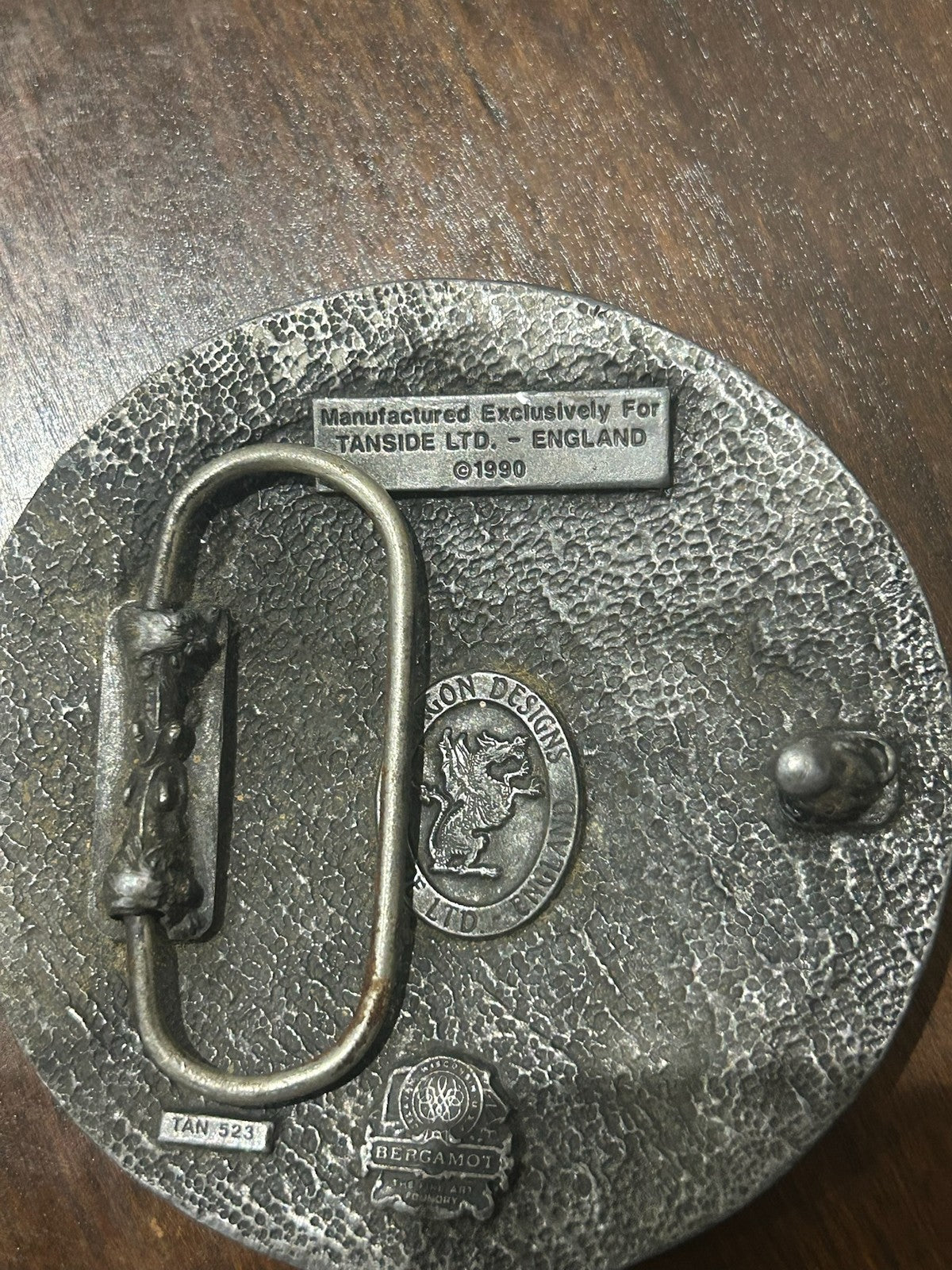 Bergamot Pewter Pentagram Celtic Knot Belt Buckle Tanside England 19902