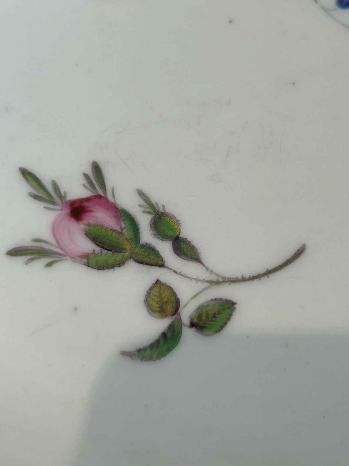 Antique Copeland Garrett Late Spode Felspar Porcelain Platter Hand Painted Flora10