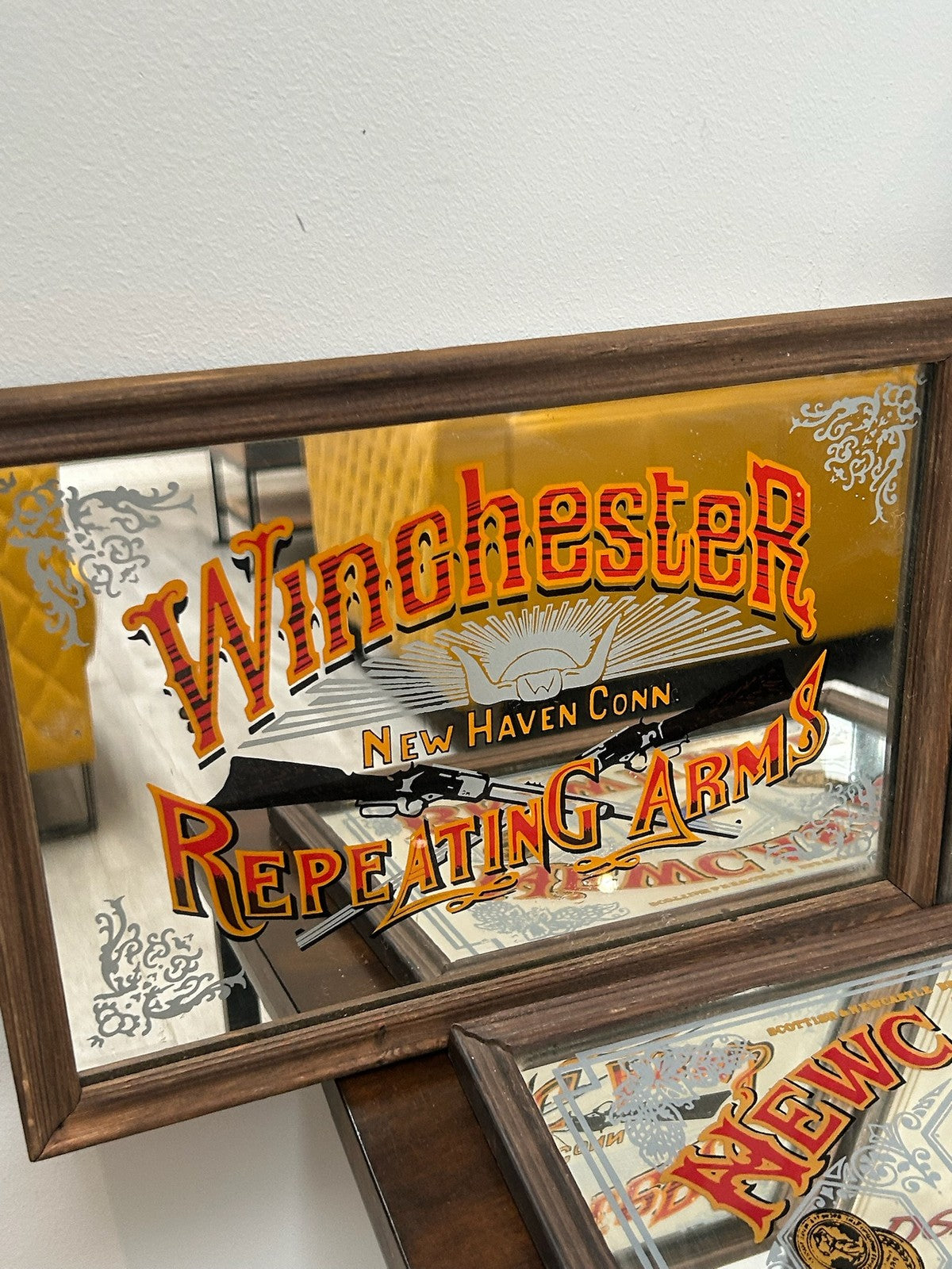 Vintage Set of 3 Bar Mirrors Newcastle Brown Ale Winchester Dewar's Pub Breweria2