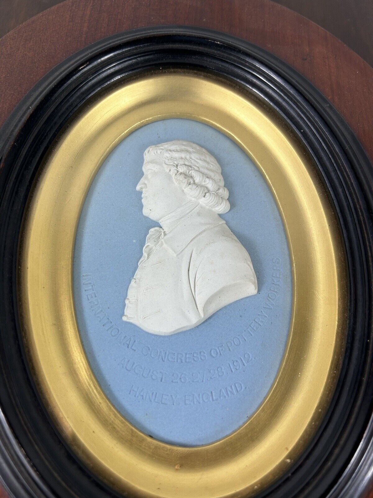 Josiah Wedgwood plaque framed - Antiques Roadshow Provenance - Jasperware Plaque