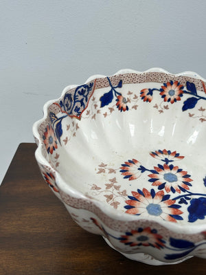 Ridgway Ironstone Imari Pattern Footed Bowl Comport Antique 24cm