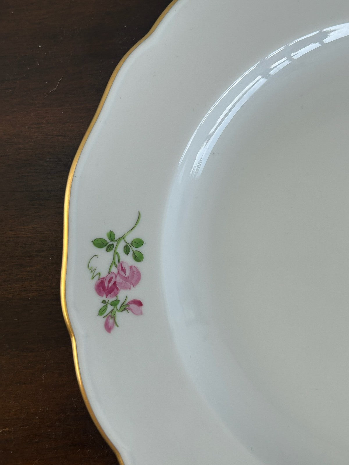 Meissen 'Orange Flower' Hand Painted Bread & Butter Plate 25cm2