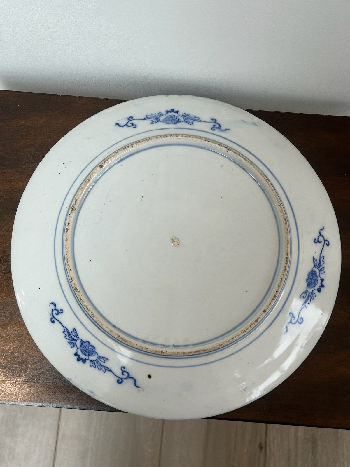 Antique Japanese Blue & White Transfer Printed Plate Landscape5
