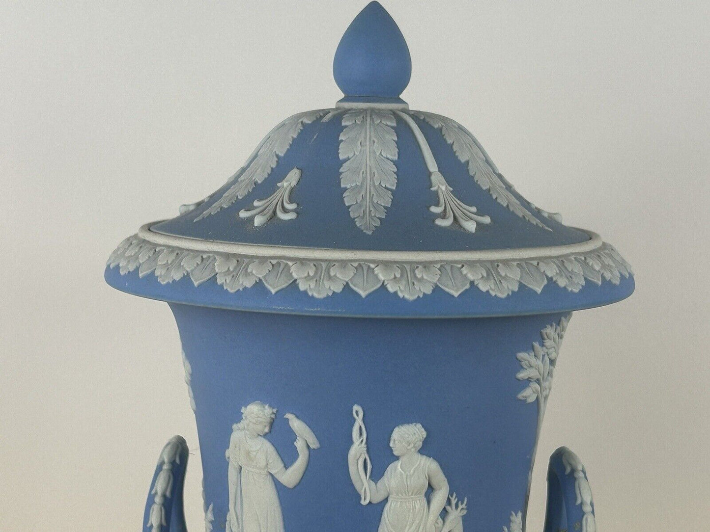 Wedgwood light blue jasperware campagna urn