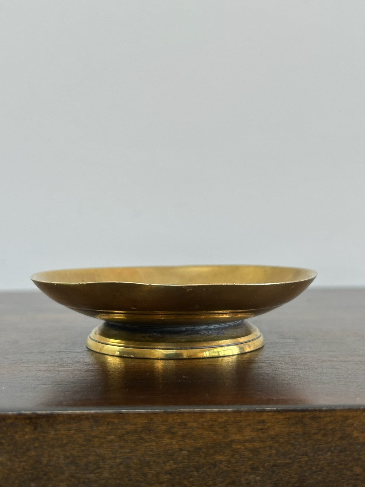 Antique French Brass Bronze Miniature Dish Marked FC Depose Trinket3