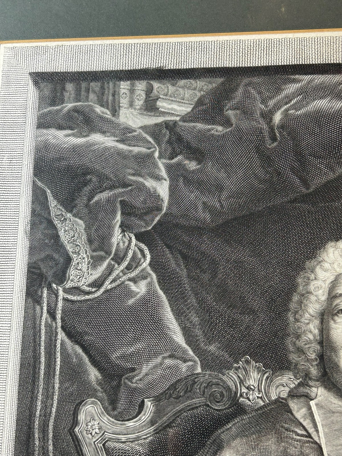 Claude Drevet after Rigaud 1736 Engraving Vintimille Archbishop of Paris Framed7