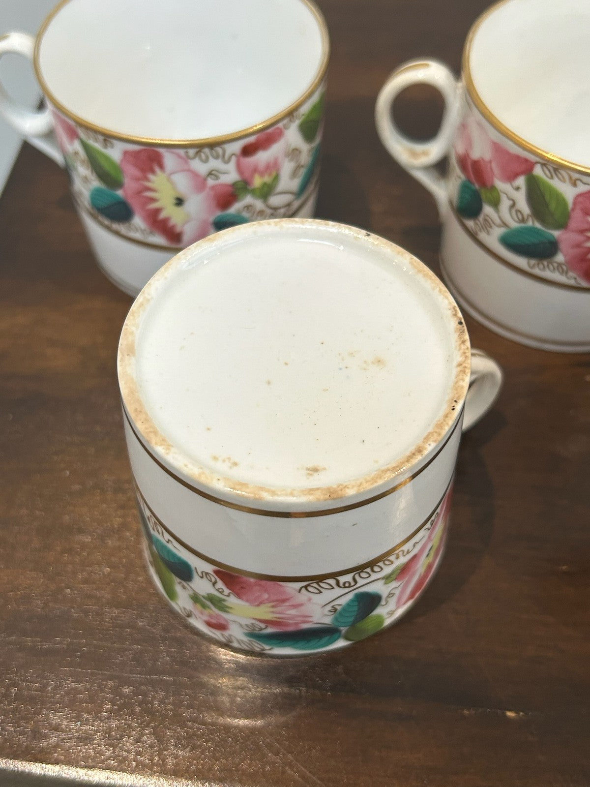 Set 7 Early 19th Century English Porcelain Coffee Cans c.1810 Possibly New Hall6