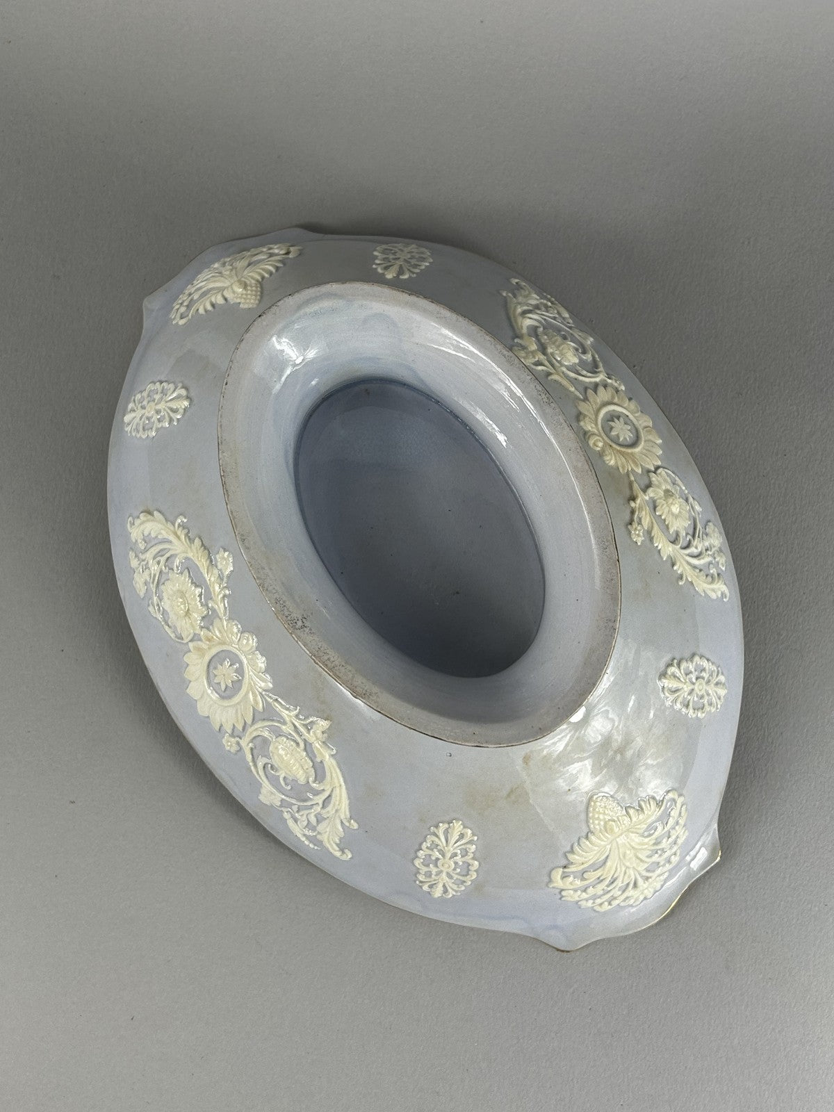 Ridgway 19thC Neoclassical Sprigged Staffordshire Centerpiece Bowl