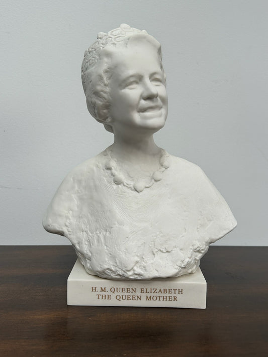 Wedgwood Carrara Ware Bust Queen Elizabeth the Queen Mother Ltd 19/5000