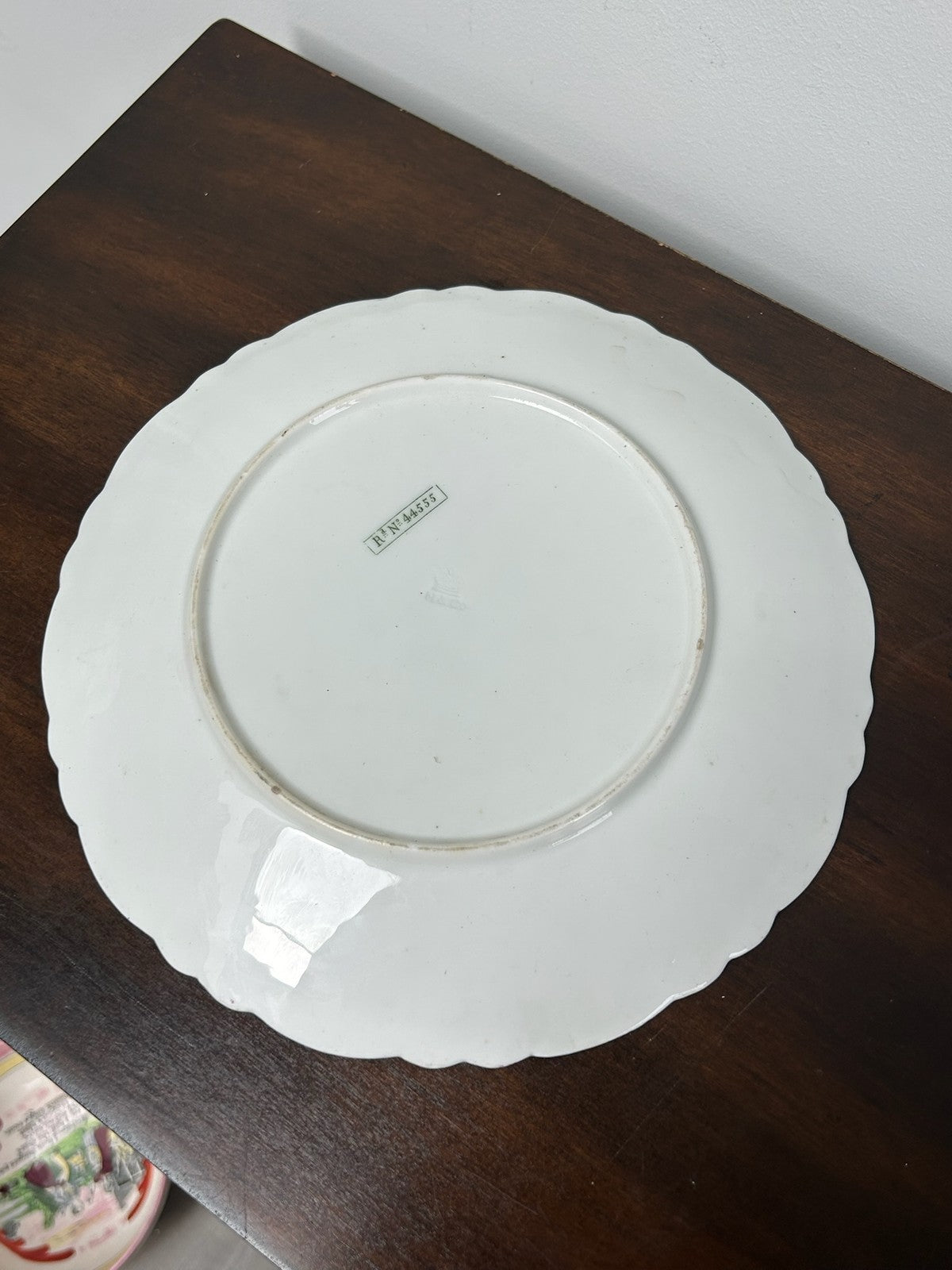 Victorian Porcelain Plate Red Border Gilt Greek Key Floral Sprigs Rd 18864