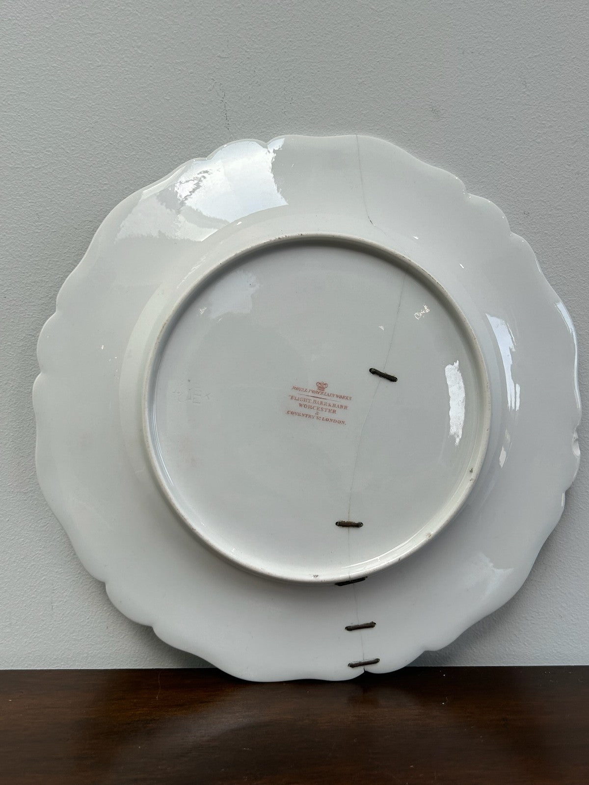 Flight Barr & Barr Worcester Crested Plate Turquoise Border Gilt c.18206